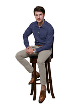 VIOLET BLUE WITH THIN LINE COTTON SHIRT